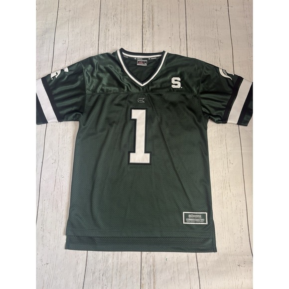 Colosseum Other - Michigan State Spartans Green White #1 Adult Sz M Football Jersey MSU Colosseum
